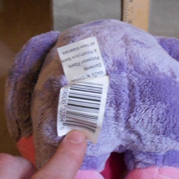 Valentine's Purple & Pink Gorilla Ape Plush w/I Love You Heart 6" Walmart - Picture 9 of 9